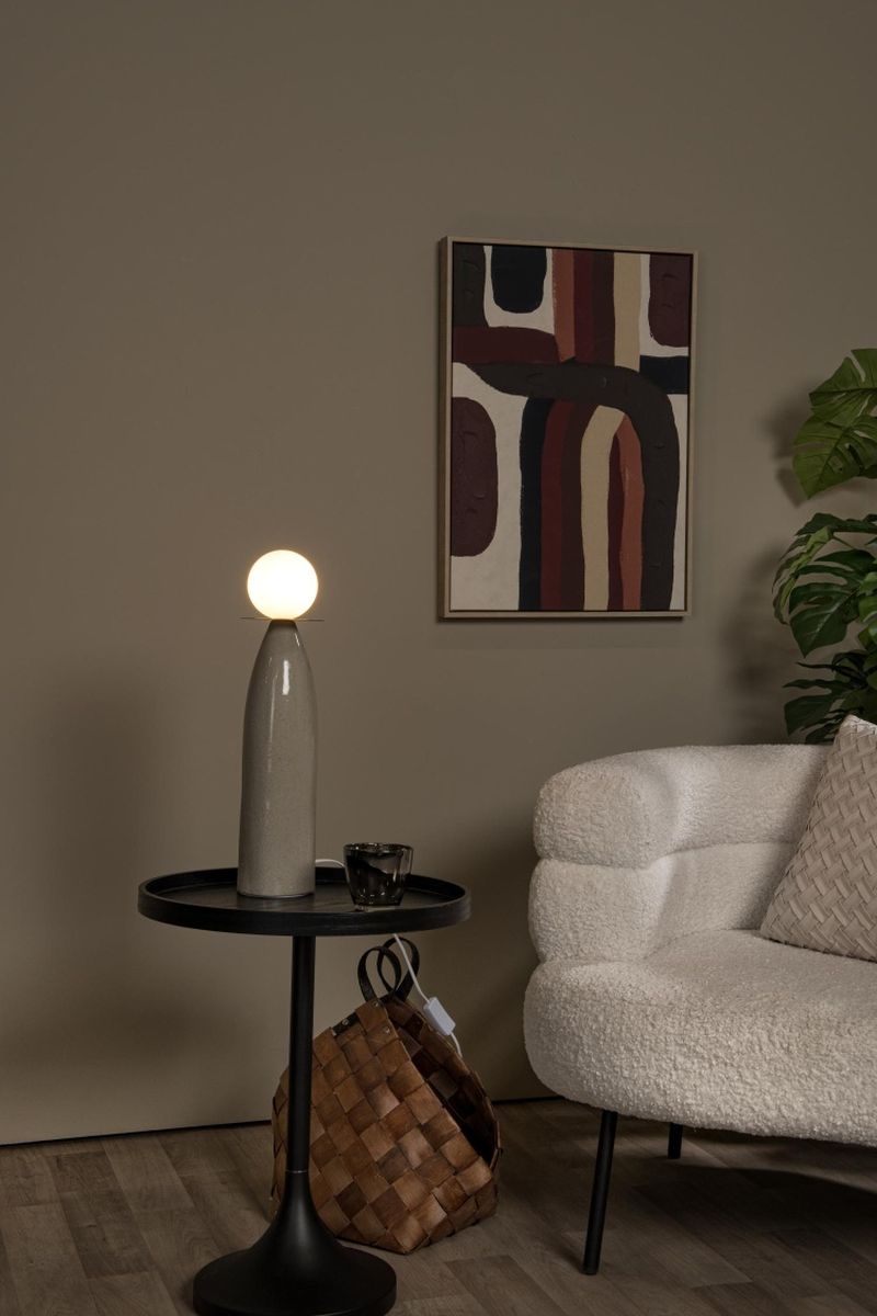 Lucide FIGARO - Stolná lampa - Ø 12 cm - 1xG9 - Sivá